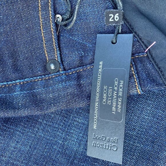 NWT CITIZENS OF HUMANITY Maternity Jeans Pheobe Skinny Crop 27 - Picture 3 of 5
